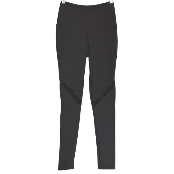 NWOT Splits 59 Women's Black Mesh Mid Rise 7/8 Leggings Pants Size S Solid - Picture 2 of 7
